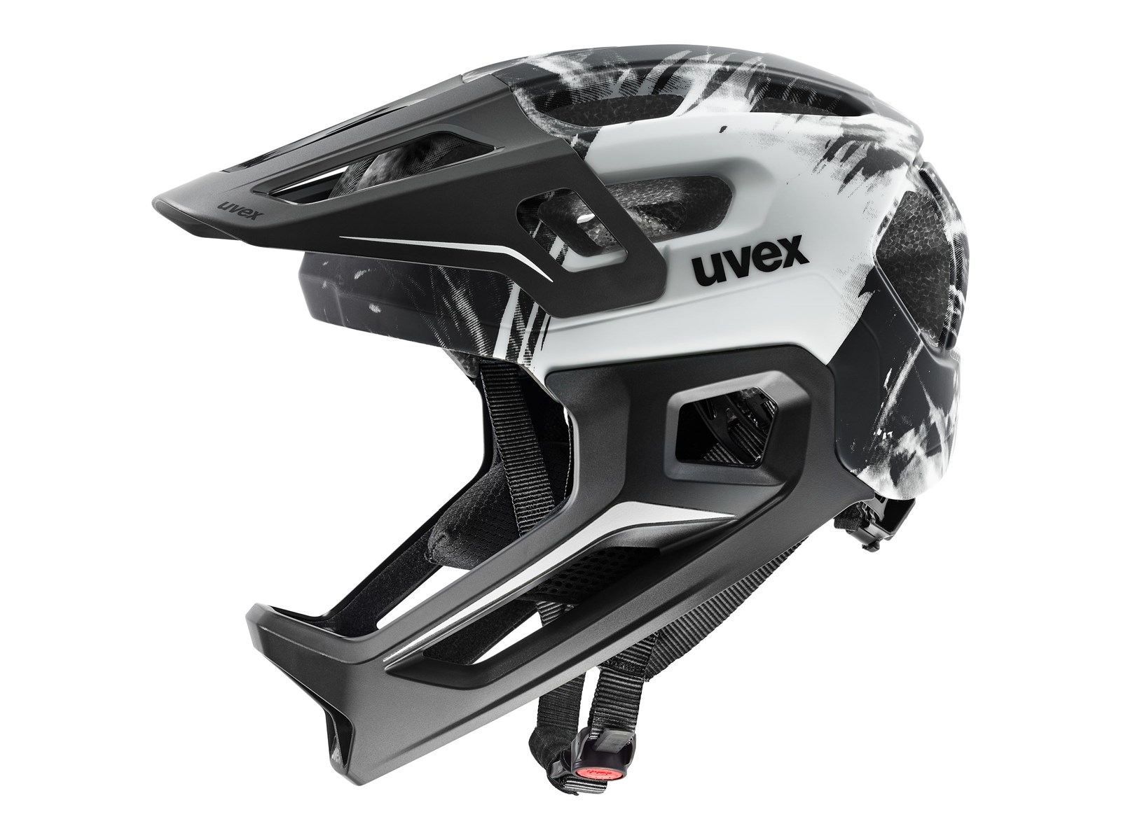 Uvex kaciga React jr. fullface 52-56 black-white
