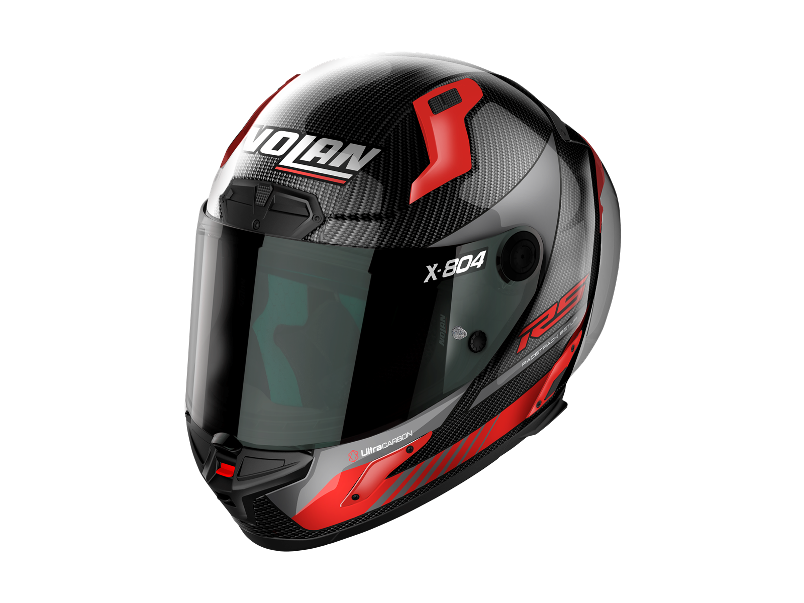 Kaciga X804 RS Ultra Carbon Hot Lap No. 13 M carbon/crvena