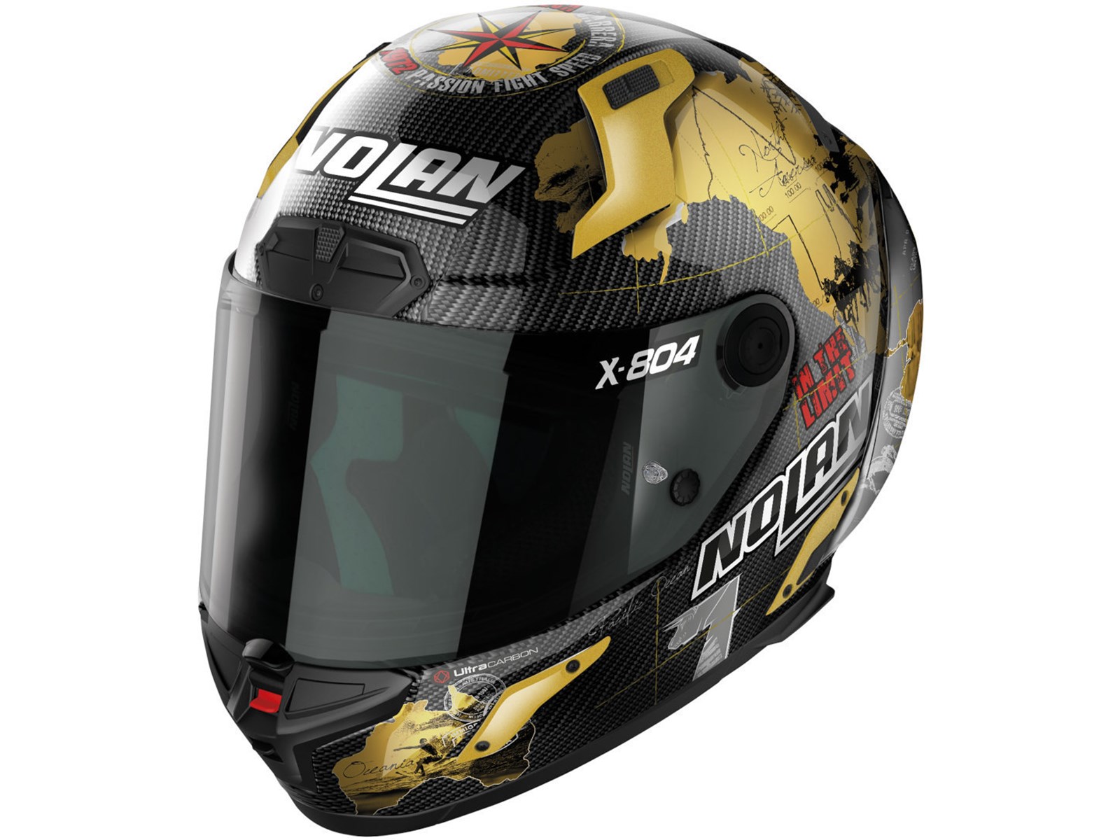 Kaciga X804 RS Ultra Carbon Checa 25 S gold